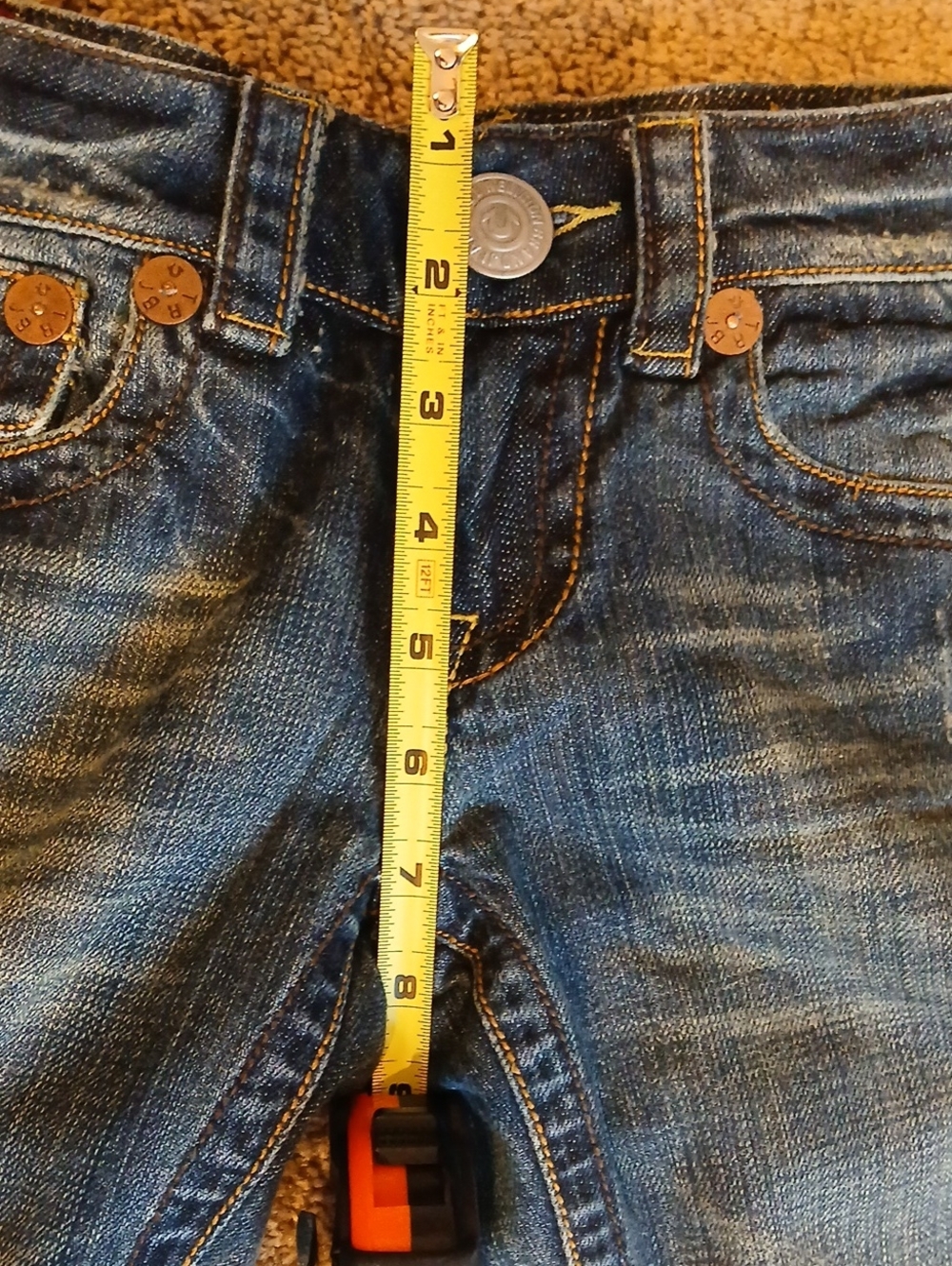 True Religion Ladie's Joey Big T "Dusty Road" Flare Leg Jeans Size:6 - Picture 9 of 16